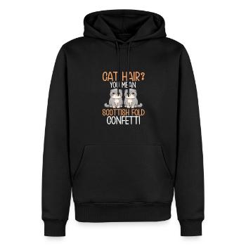 Katze - Männer Premium Bio Hoodie - Schwarz - Vorne - Nico (187cm)