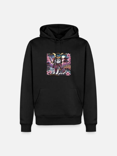 Katze - Männer Premium Bio Hoodie - Schwarz