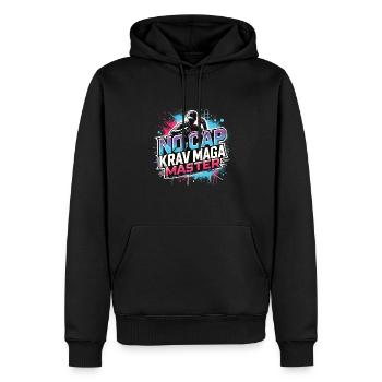 Krav Maga - Men’s Premium Organic Hoodie - black - Front - Nico (187cm)