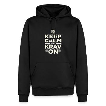Krav Maga - Men’s Premium Organic Hoodie - black - Front - Nico (187cm)