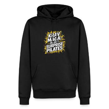 Krav Maga - Men’s Premium Organic Hoodie - black - Front - Nico (187cm)