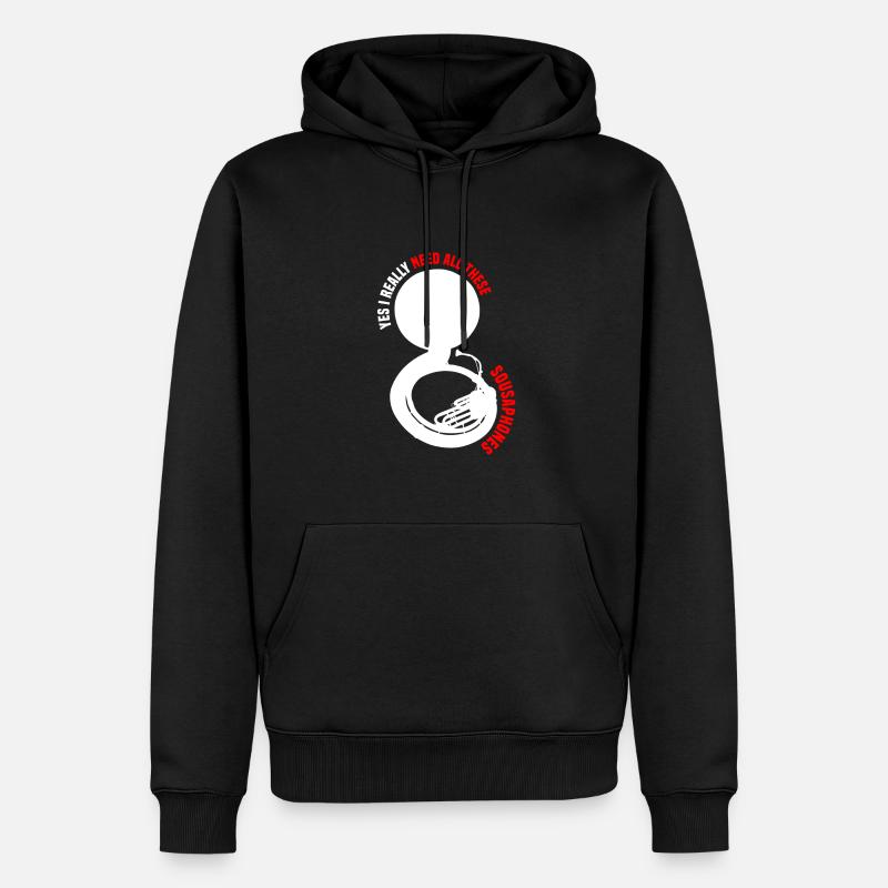 Sousaphone - Sweat à capuche Premium bio Homme - noir
