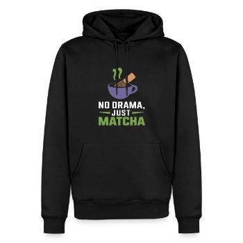 Matcha - Men’s Premium Organic Hoodie - black - Front - Nico (187cm)