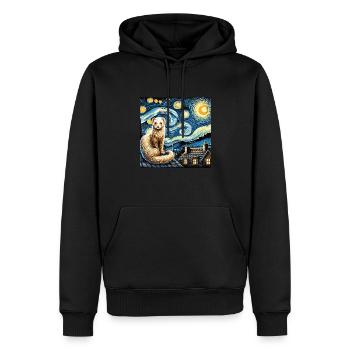 Frettchen - Männer Premium Bio Hoodie - Schwarz - Vorne - Nico (187cm)