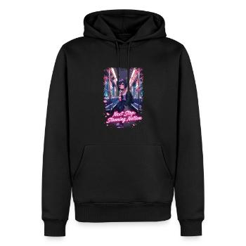 K pop und bubble Tea - Männer Premium Bio Hoodie - Schwarz - Vorne - Nico (187cm)