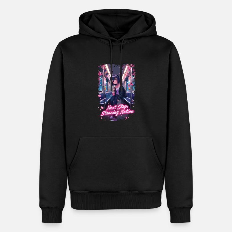 K pop and bubble tea - Men’s Premium Organic Hoodie - black