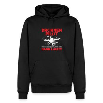 Drohnenpilot Hobbypilot Quadrocopter Drohne - Männer Premium Bio Hoodie - Schwarz - Vorne - Nico (187cm)