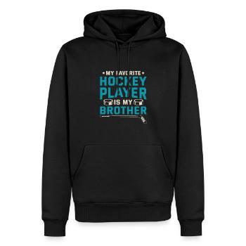 Hockey sur glace Bâton de rondelle sports de glace hockey sur glace - Sweat à capuche Premium bio Homme - noir - Devant - Nico (187cm)