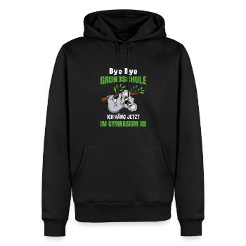Grundschulabschluss Gymnasium Einschulung 5 Klasse - Männer Premium Bio Hoodie - Schwarz - Vorne - Nico (187cm)