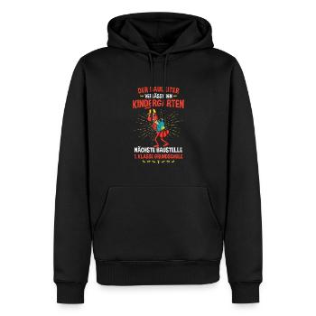 Schulanfang Einschulung 1 Klasse Grundschule - Männer Premium Bio Hoodie - Schwarz - Vorne - Nico (187cm)