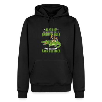 Schulanfang Einschulung 1 Klasse Grundschule - Männer Premium Bio Hoodie - Schwarz - Vorne - Nico (187cm)