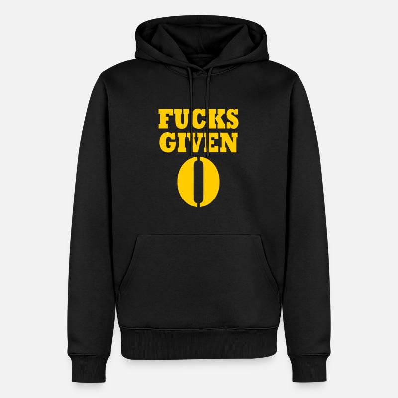 Zero fucks given - Sweat à capuche Premium bio Homme - noir