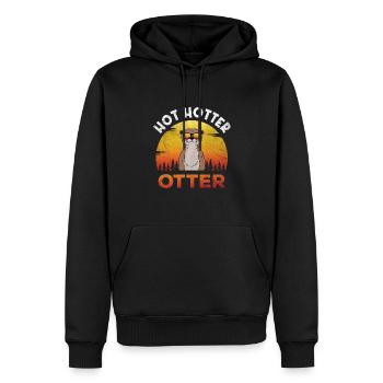 Hot Hotter Otter Wortspiel Doppelbedeutung Otter - Männer Premium Bio Hoodie - Schwarz - Vorne - Nico (187cm)