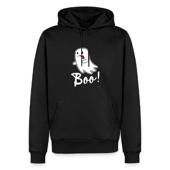 Kleiner Geist Geisterstunde Halloween Gespenst - Männer Premium Bio Hoodie - Schwarz - Vorne - Nico (187cm)