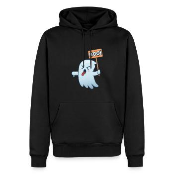 Kleiner Geist Geisterstunde Halloween Gespenst - Männer Premium Bio Hoodie - Schwarz - Vorne - Nico (187cm)