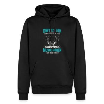 Musik Kopfhörer Musiker Konzert Musikant Musik - Männer Premium Bio Hoodie - Schwarz - Vorne - Nico (187cm)