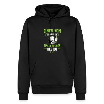 Golf Golfspieler Golfplatz Golf Sport Minigolf - Männer Premium Bio Hoodie - Schwarz - Vorne - Nico (187cm)