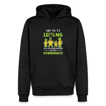 Anstaltsleitung Alle Schildkröten Hören Auf Mich - Männer Premium Bio Hoodie - Schwarz - Vorne - Nico (187cm)