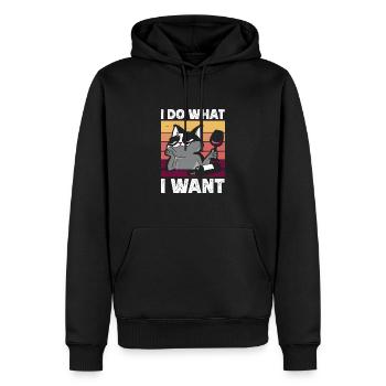 Do What I Want - Männer Premium Bio Hoodie - Schwarz - Vorne - Nico (187cm)