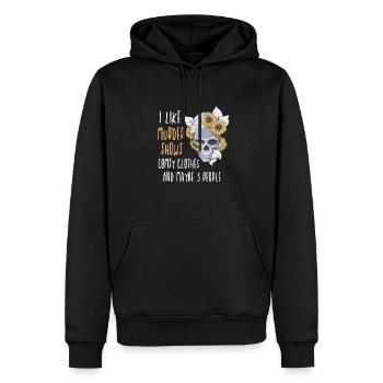 True Crime Shows & Friends - Lustig - Männer Premium Bio Hoodie - Schwarz - Vorne - Nico (187cm)