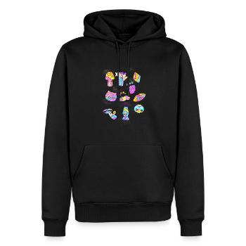 Magic Mushrooms - Pride - Männer Premium Bio Hoodie - Schwarz - Vorne - Nico (187cm)