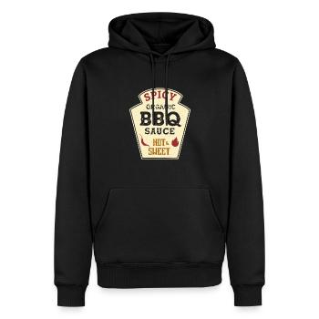 BBQ Hot & Sweet Grill Sauce - Männer Premium Bio Hoodie - Schwarz - Vorne - Nico (187cm)