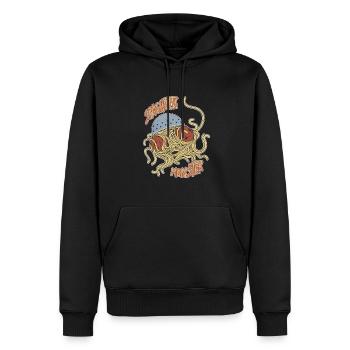 Spaghetti Monster - Lustig - Männer Premium Bio Hoodie - Schwarz - Vorne - Nico (187cm)