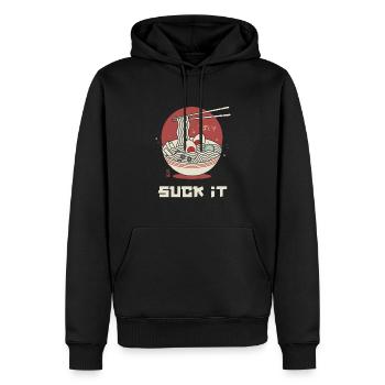 China Nudeln Suck it - Lustiges - Männer Premium Bio Hoodie - Schwarz - Vorne - Nico (187cm)