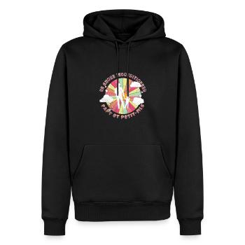 Papy et petit fils humour cadeau pour grand-père - Sweat à capuche Premium bio Homme - noir - Devant - Nico (187cm)