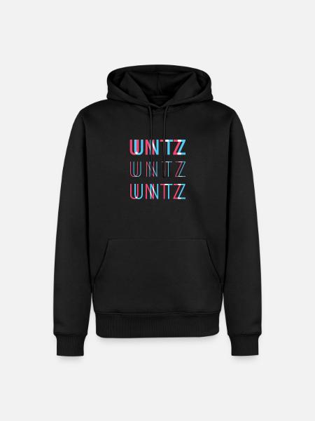 Techno Untz Beat - Männer Premium Bio Hoodie - Schwarz