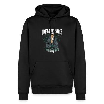 Vergib mir Vater - Techno Nonne - Männer Premium Bio Hoodie - Schwarz - Vorne - Nico (187cm)