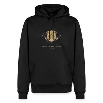 Zwillinge Sternzeichen - Männer Premium Bio Hoodie - Schwarz - Vorne - Nico (187cm)