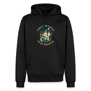 Heute wird es magisch - Männer Premium Bio Hoodie - Schwarz - Vorne - Nico (187cm)