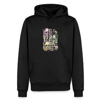No Hear, No See, No Speak Evil - Männer Premium Bio Hoodie - Schwarz - Vorne - Nico (187cm)