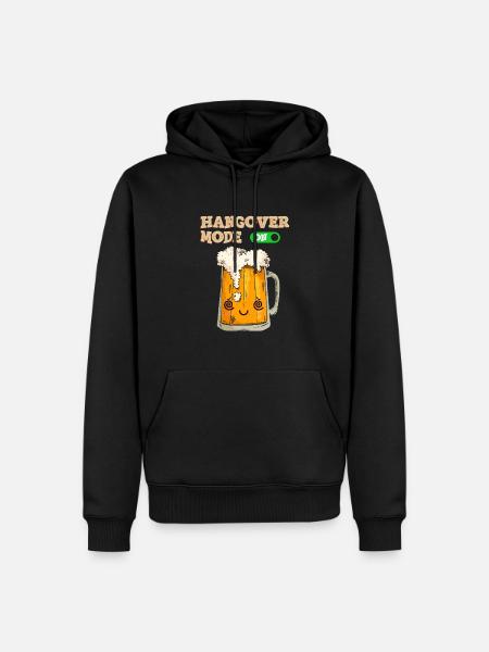 Beer Hangover mode ON - Männer Premium Bio Hoodie - Schwarz