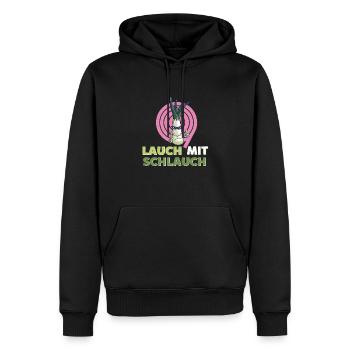 Lauch mit Schlauch - Witziger Spruch - Männer Premium Bio Hoodie - Schwarz - Vorne - Nico (187cm)