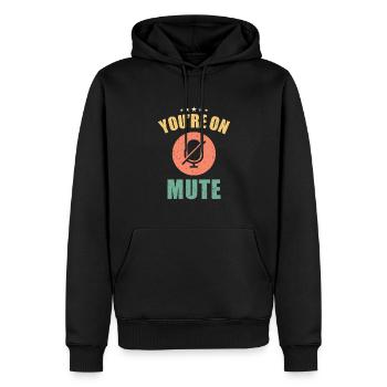 Du bist stumm geschaltet - Männer Premium Bio Hoodie - Schwarz - Vorne - Nico (187cm)