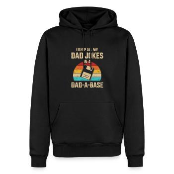 Dad Jokes in Dad a Base - Männer Premium Bio Hoodie - Schwarz - Vorne - Nico (187cm)