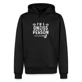 Geologie - Im A Gneiss Person - Männer Premium Bio Hoodie - Schwarz - Vorne - Nico (187cm)