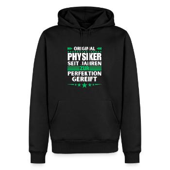 Les physiciens ont mûri jusqu’à la perfection - Sweat à capuche Premium bio Homme - noir - Devant - Nico (187cm)