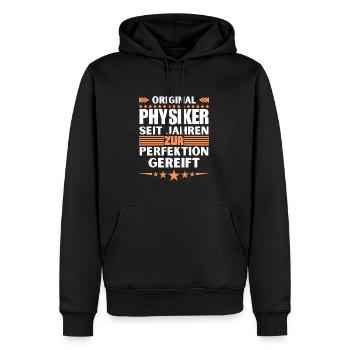 Physicists matured to perfection - Men’s Premium Organic Hoodie - black - Front - Nico (187cm)