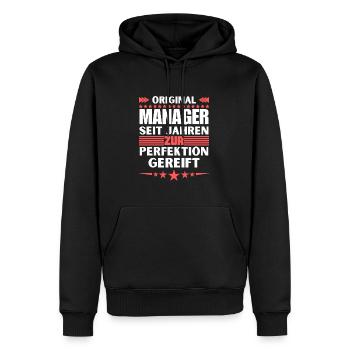 Managers matured to perfection - Men’s Premium Organic Hoodie - black - Front - Nico (187cm)