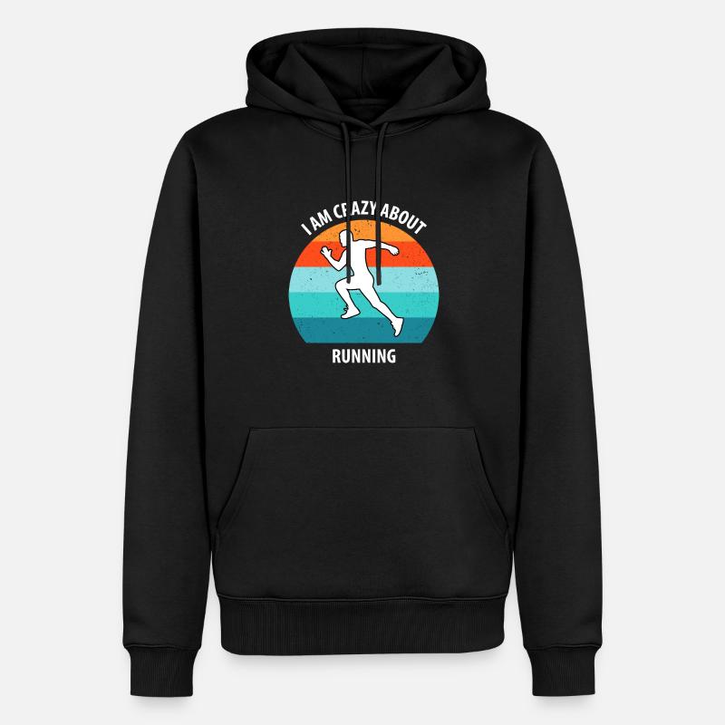 Faire du jogging - Sweat à capuche Premium bio Homme - noir