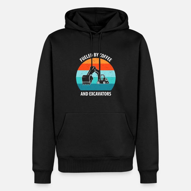 Bagger Baggerfahrer Baggerwagen - Männer Premium Bio Hoodie - Schwarz