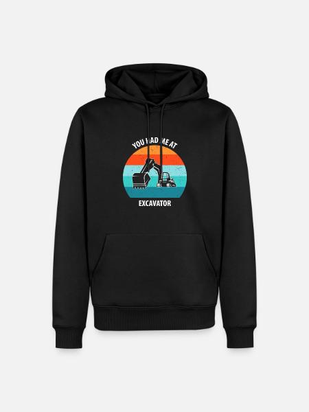 Bagger Baggerfahrer Baggerwagen - Männer Premium Bio Hoodie - Schwarz