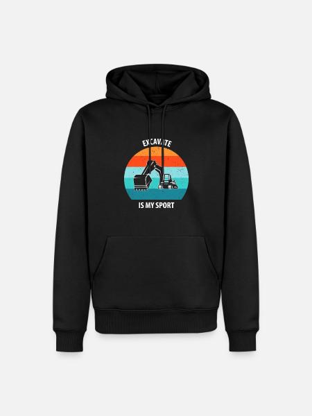 Bagger Baggerfahrer Baggerwagen - Männer Premium Bio Hoodie - Schwarz
