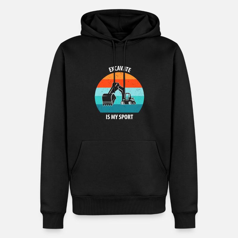 Bagger Baggerfahrer Baggerwagen - Männer Premium Bio Hoodie - Schwarz