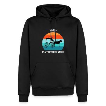 Kutscher Kutsche Pferdekutscher Kutschieren - Männer Premium Bio Hoodie - Schwarz - Vorne - Nico (187cm)