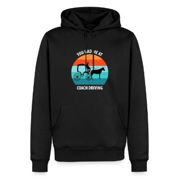 Kutscher Kutsche Pferdekutscher Kutschieren - Männer Premium Bio Hoodie - Schwarz - Vorne - Nico (187cm)
