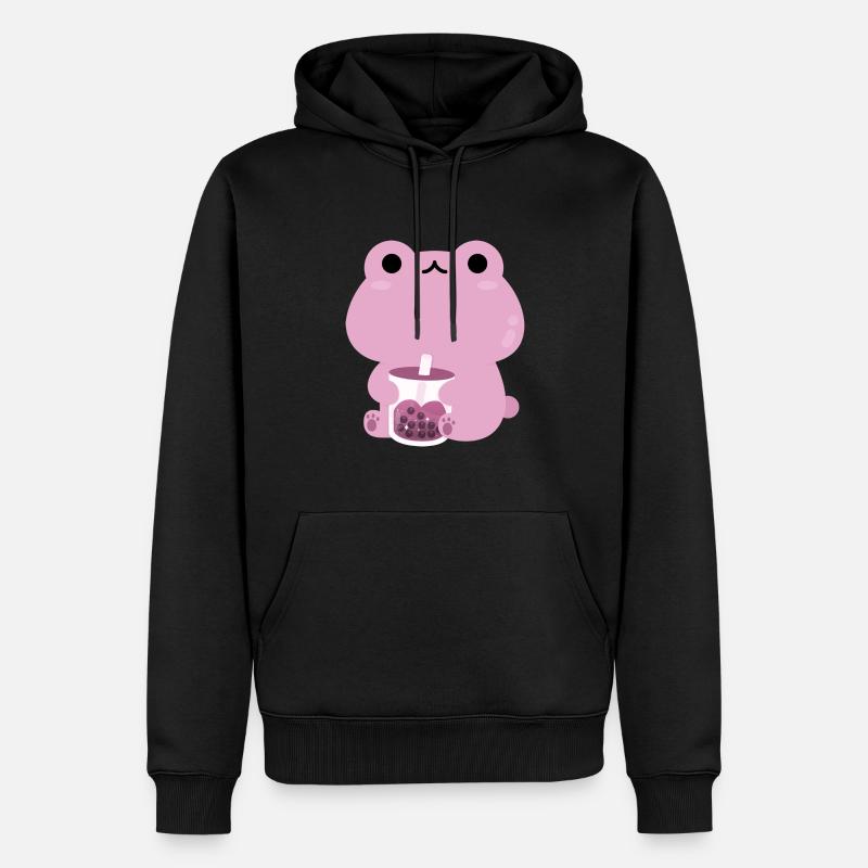 Ours boba rose - Sweat à capuche Premium bio Homme - noir